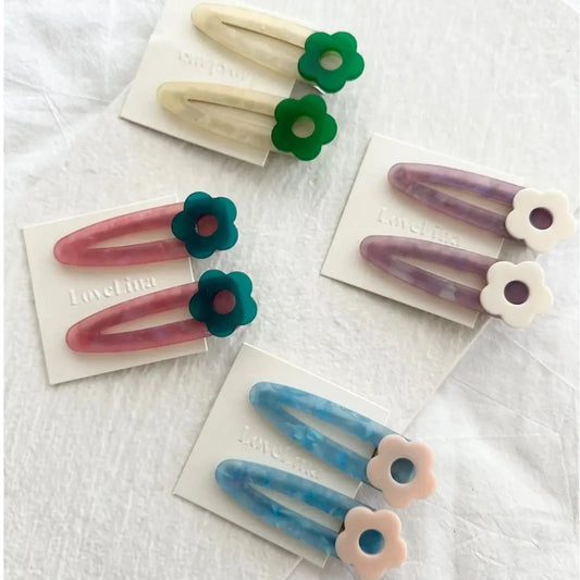 Love Lina | Assorted Floral Hair Clips, Pair