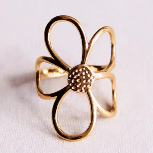 Bazou | Large Adjustable Flower Ring