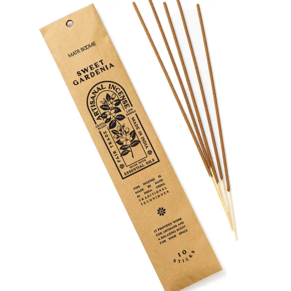 Matr Boomie Fair Trade | Sweet Gardenia Incense, 10 Sticks