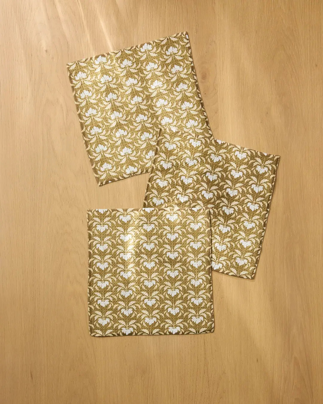 Geometry | Gilded Dishcloth, Set of 3