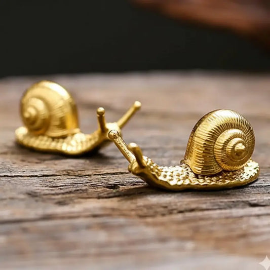 Mini Snail Incense Holder, Solid Gold
