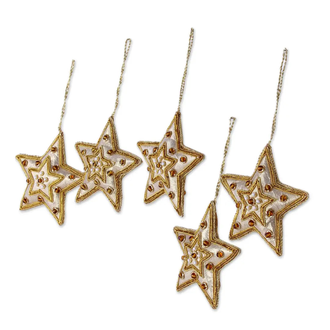 Holiday | Handmade Embroidered Christmas Tree Ornament, Assorted Styles