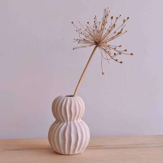 Dune Vases | Ridged Gourd Shaped Bud Vase