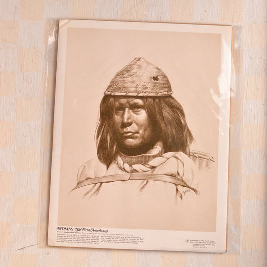 Vintage The First Americans Art Print, Great Basin Indians