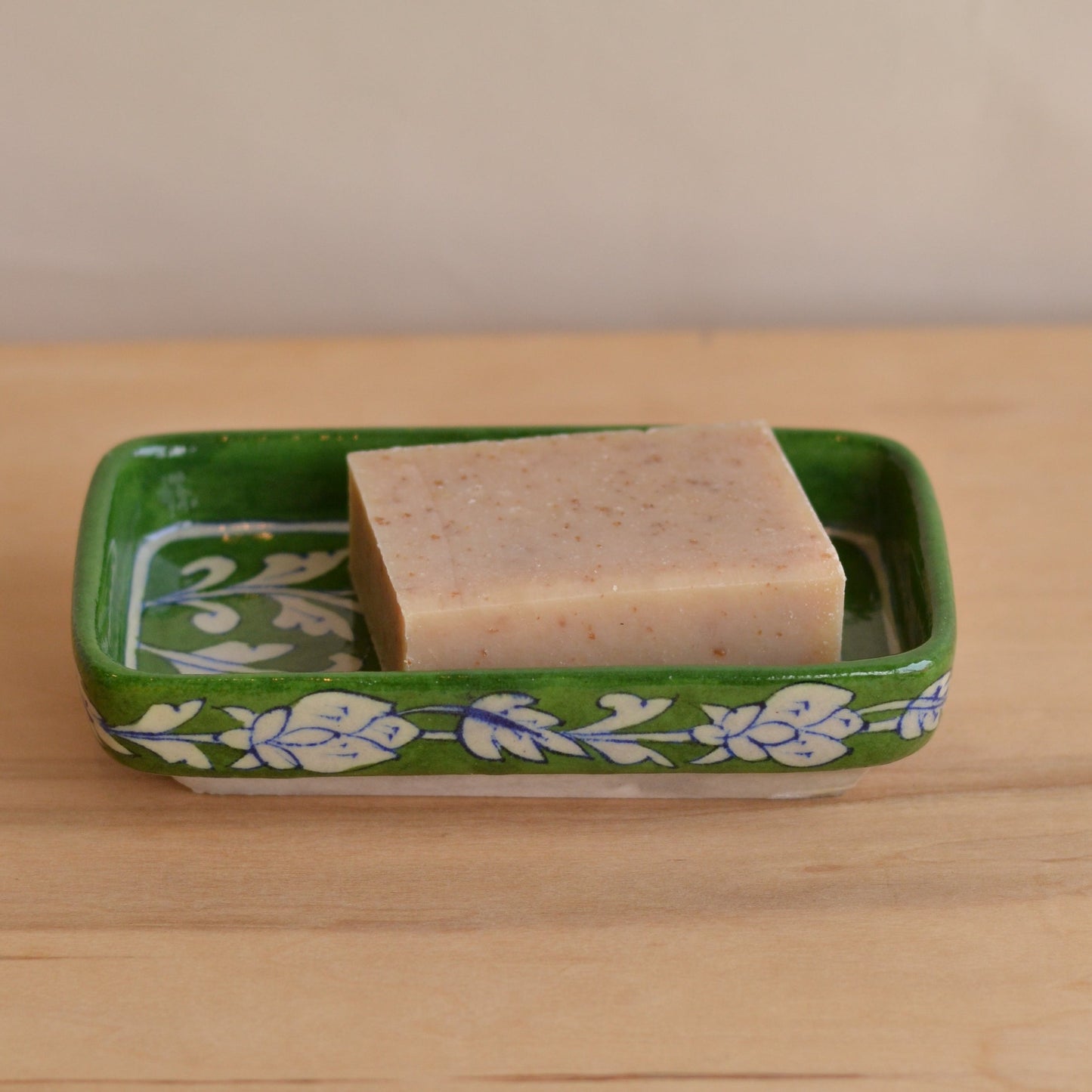 Natural Habitat | Zinnie and Green Rectangular Soap Dish