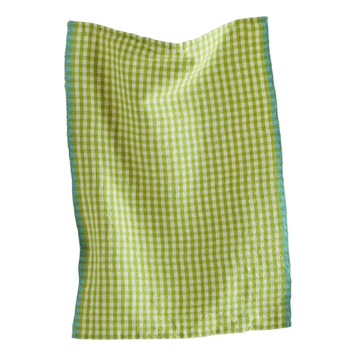 Tag | Cotton Check Dishtowel, Green Apple