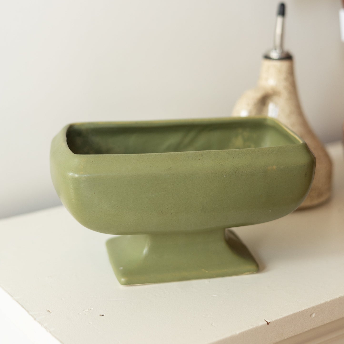 Matte Green Footed Planted in Rectangle Shape