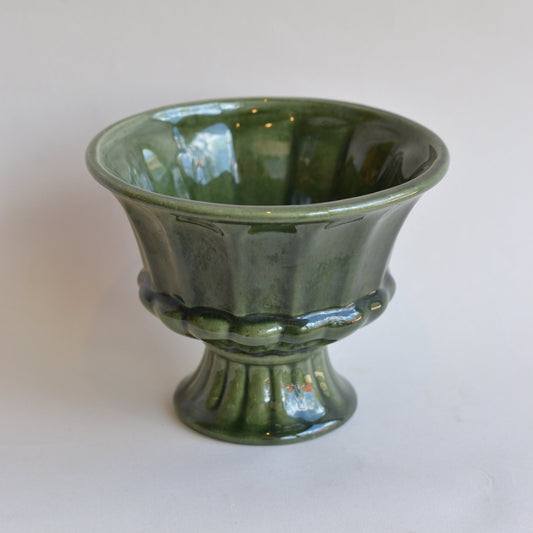 Deep Green Footed Planter, Haeger USA
