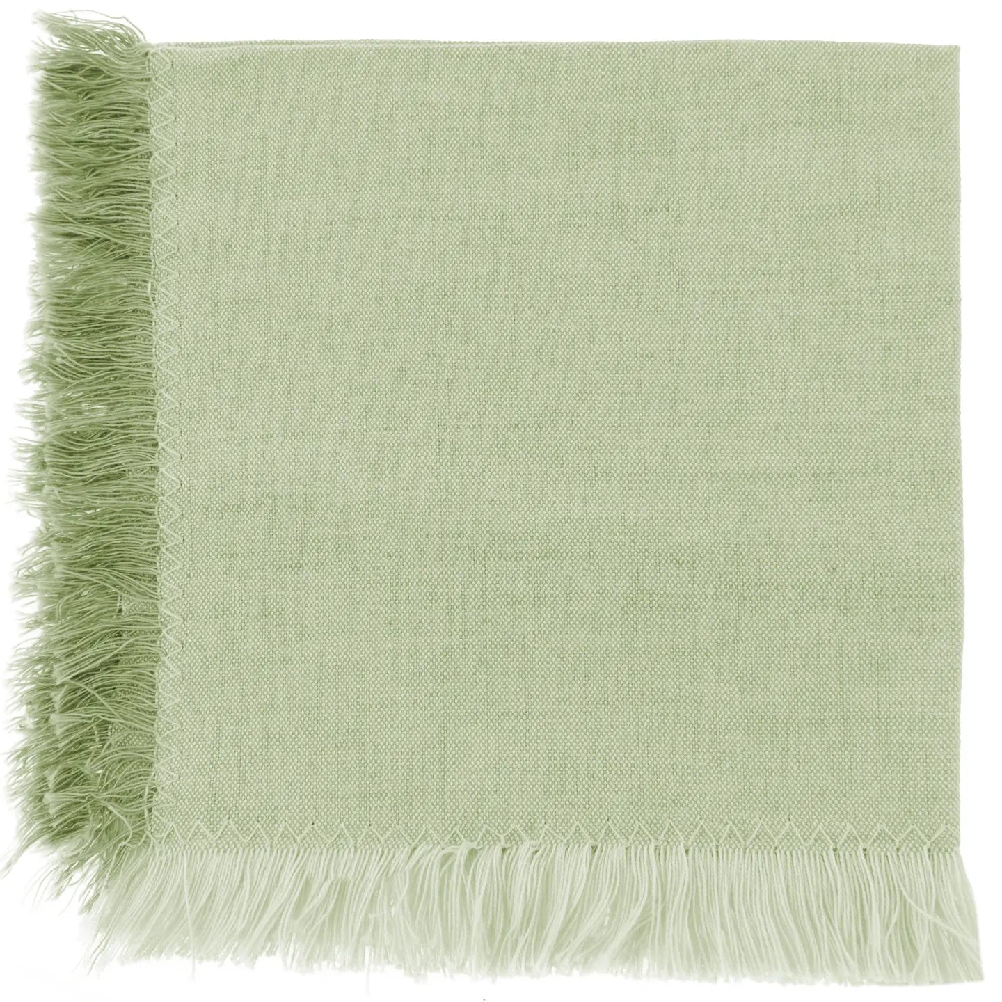 Karma | Sage Fringed Cocktail Napkins, Set of 4