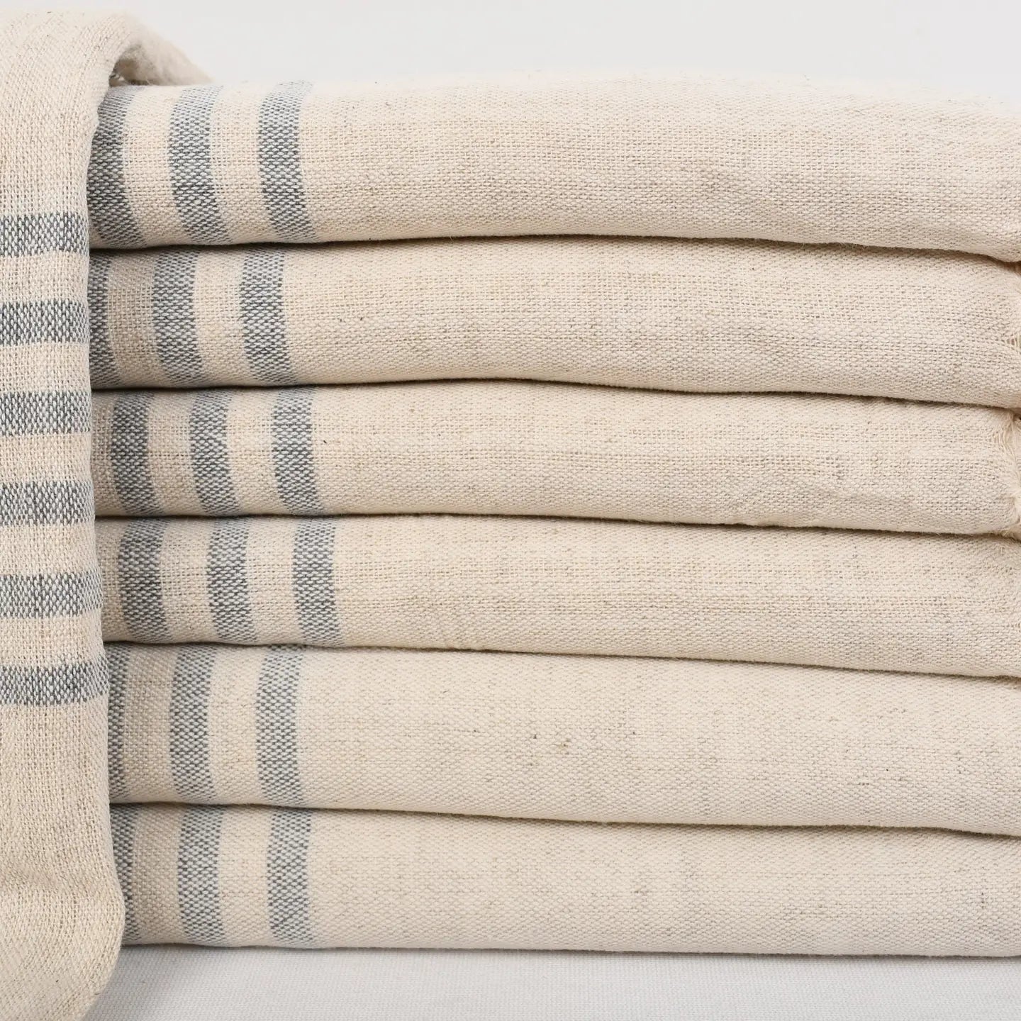 Turkish Towel | Luxury Bath Towel, Linen Grey Stripe