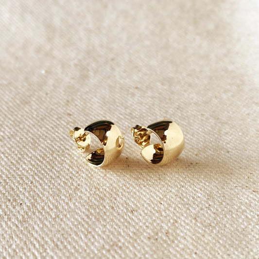 Goldfi | 18k Gold Filled Half Open Stud Earrings
