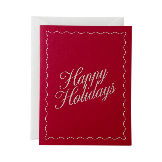 Jaymes Paper | Happy Holidays Greeting Card, Cranberry