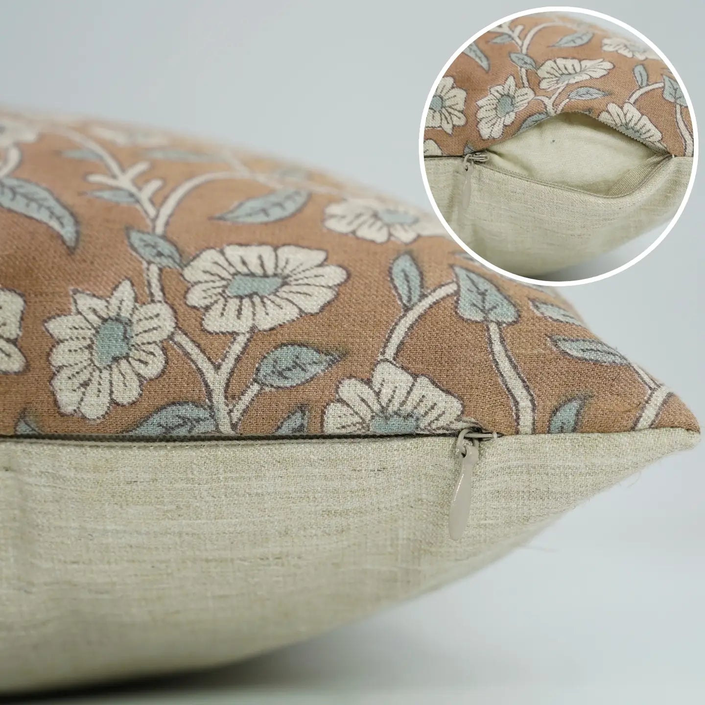 Dune Pillows | Artistic Block Print Pillow, Haridwar Pattern, 16”