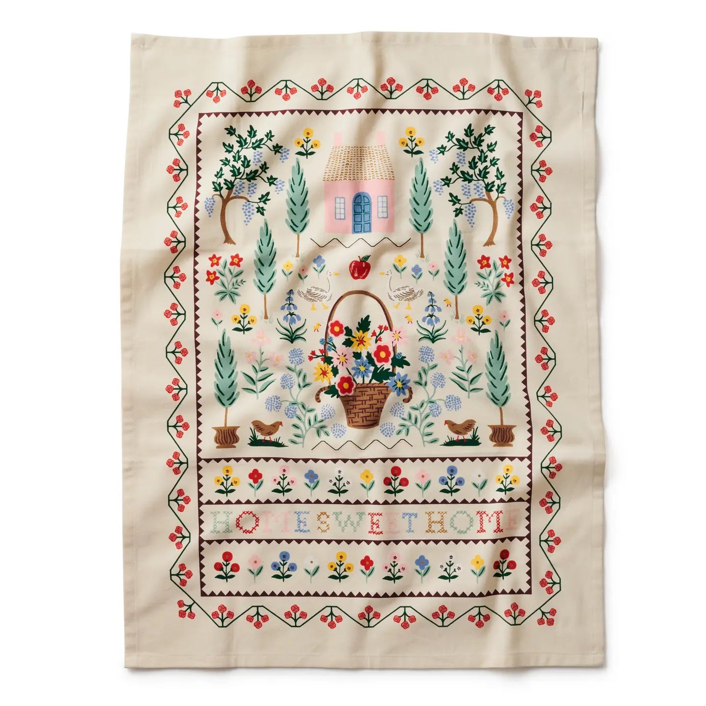 Rifle Paper Company | Home Sweet Home Tea Towel
