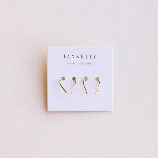 Jax Kelly |  Minimalist Horseshoe Gold Earrings