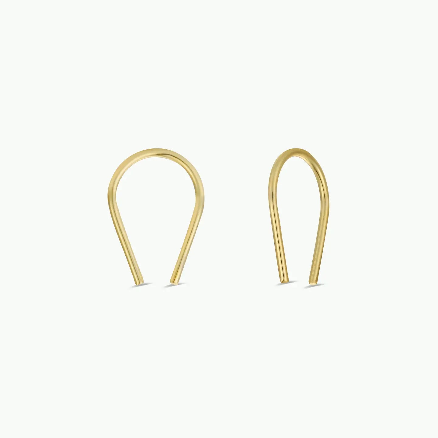 Jax Kelly |  Minimalist Horseshoe Gold Earrings