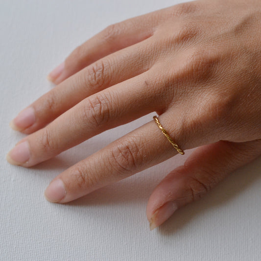 Bazou | Minimalist Braided Ring Size 7