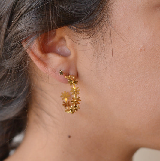 Bazou | Daisy Hoops 30mm