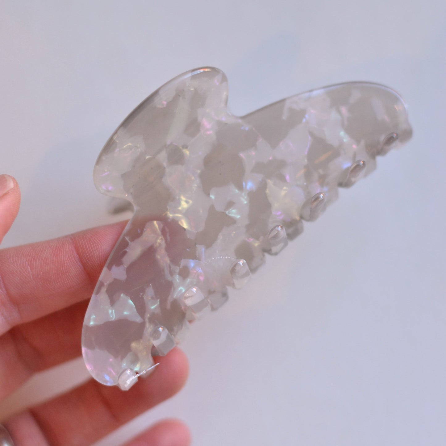 Dune Clips | Grey Iridescent Marbled  Hair Clip