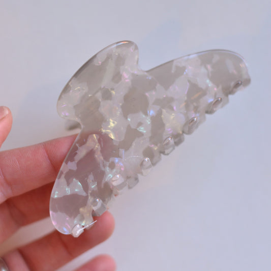 Dune Clips | Grey Iridescent Marbled  Hair Clip