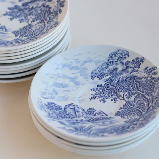 Japanese Style Cup Saucers, Set of 4