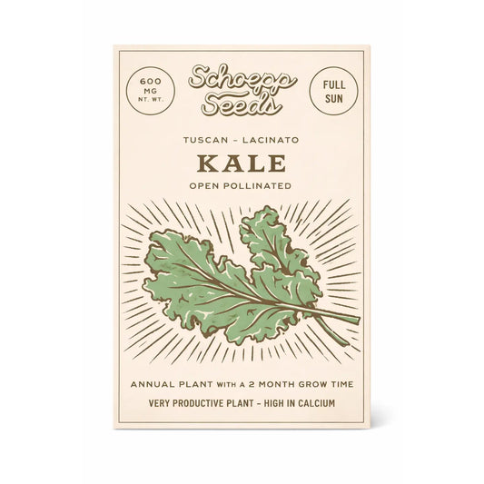Schoepp Seeds | Kale Lacinato Heirloom Seed Packet