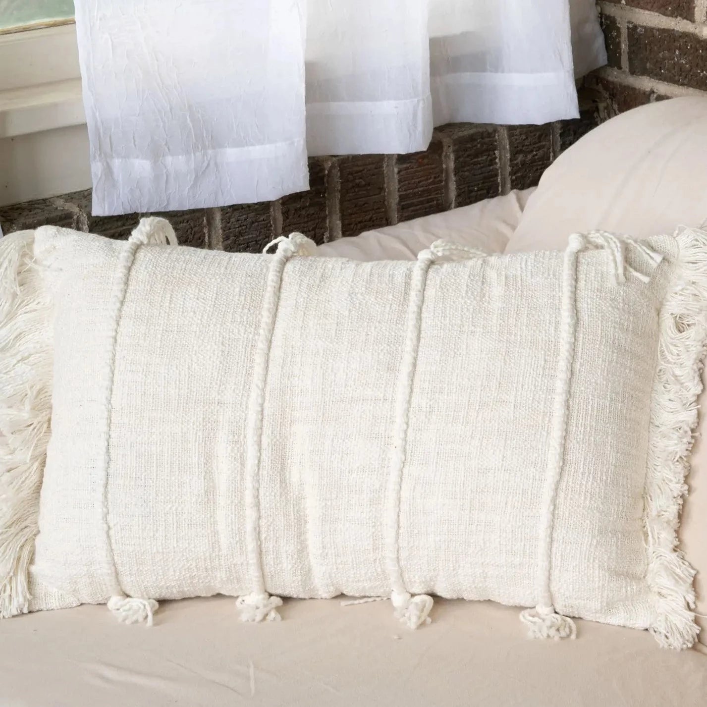 Foreside Home & Garden | 14 x 22 Hand Woven Kylie Pillow