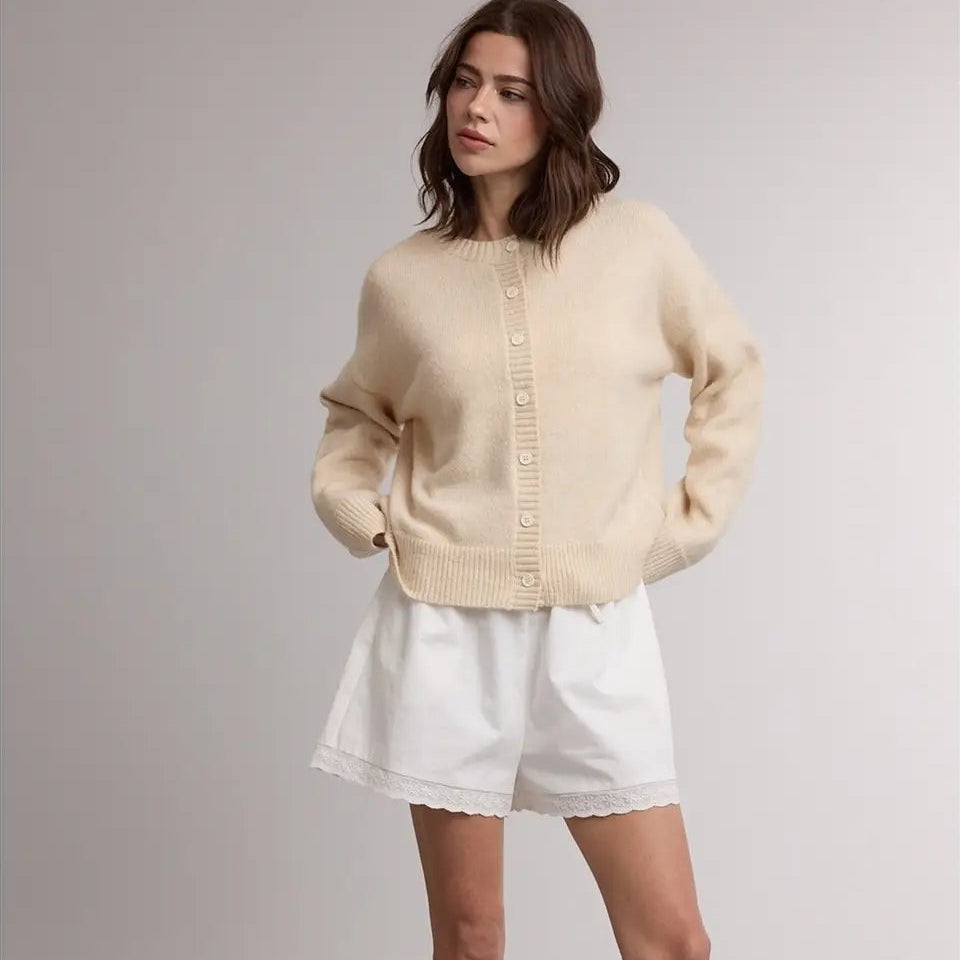 Wishlist | Lace Trim Drawstring Shorts