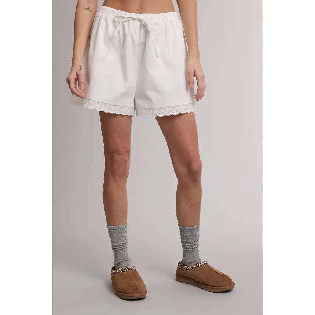 Wishlist | Lace Trim Drawstring Shorts