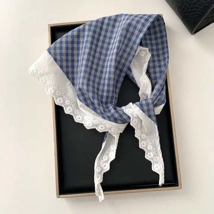 Dune Accessories | Lace Trimmed Triangle Scarf, Choose Your Color