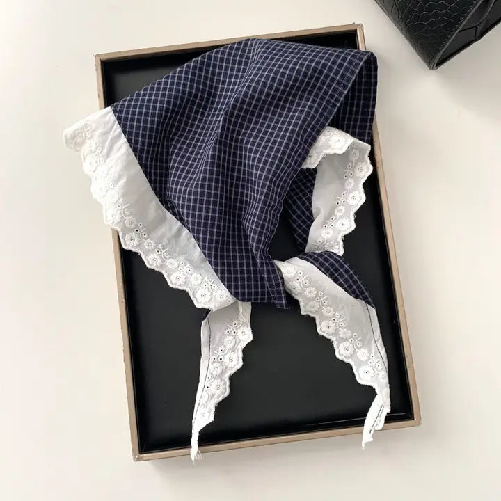 Dune Accessories | Lace Trimmed Triangle Scarf, Choose Your Color