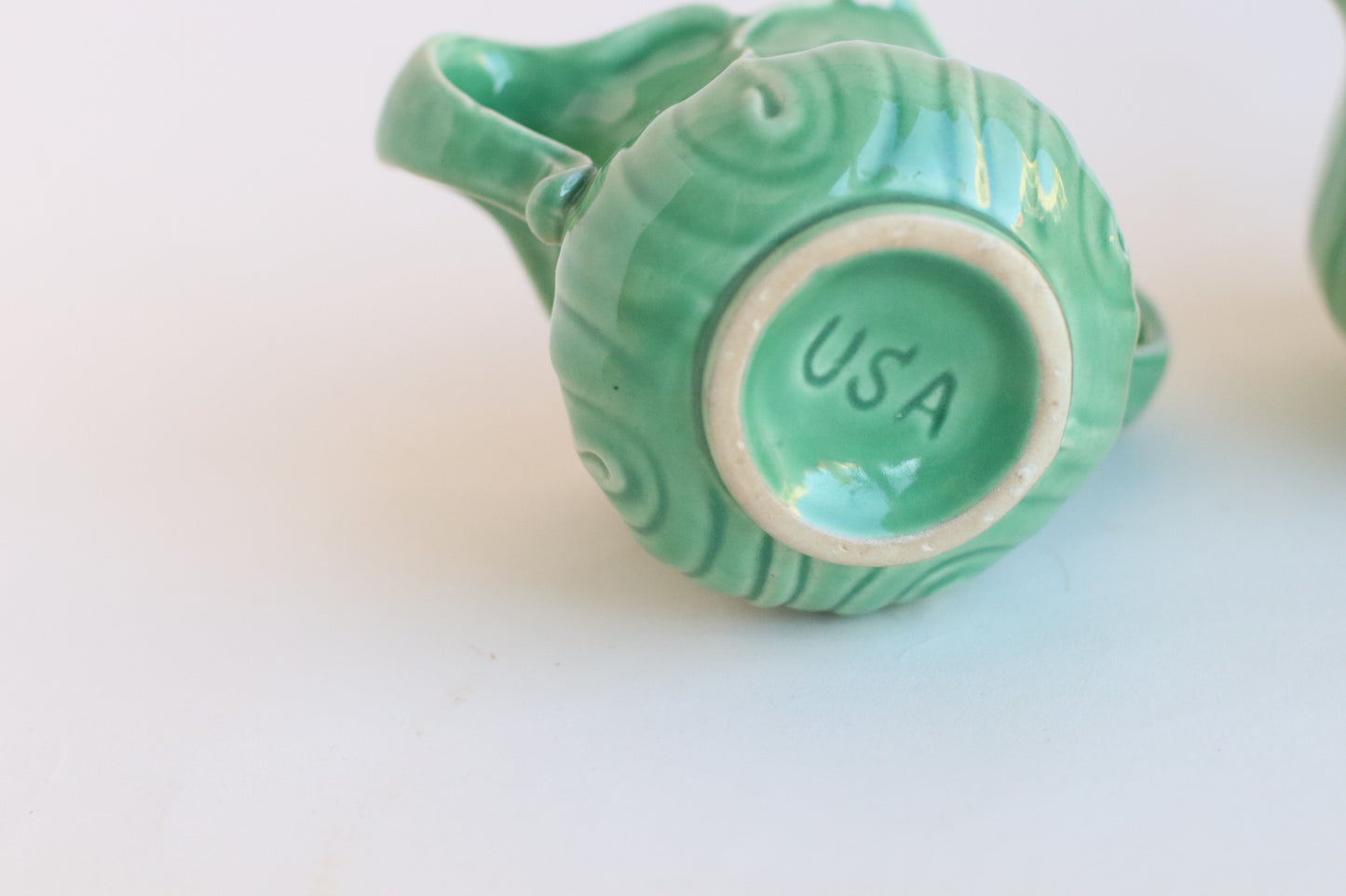 Green Lettuce Cream and Sugar Set