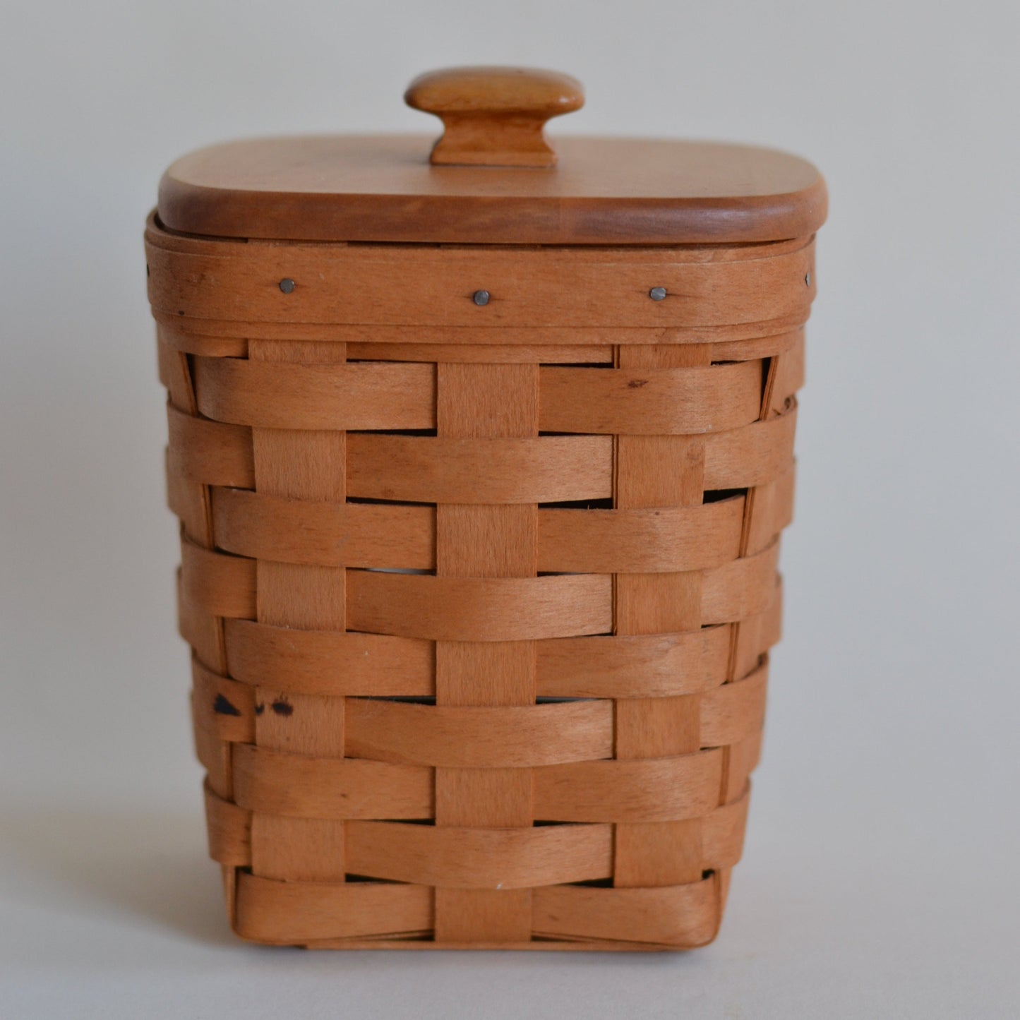 Basket with Wooden Lid