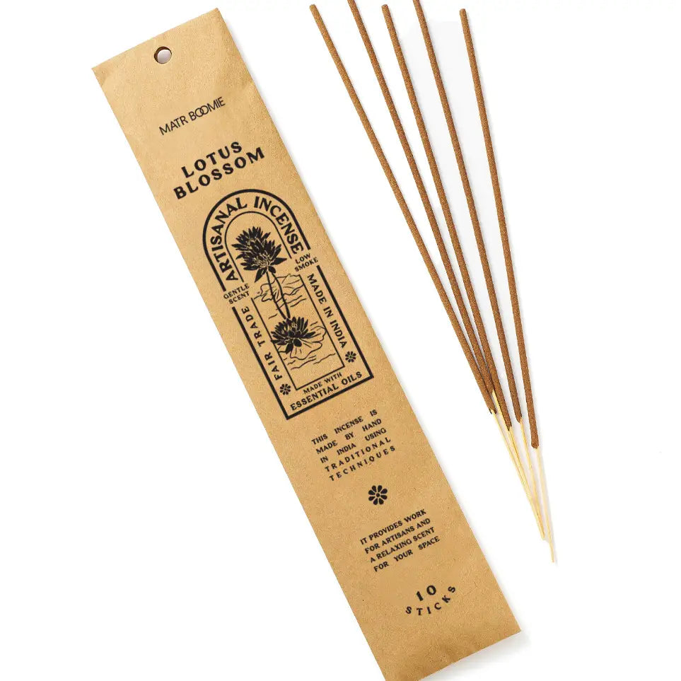 Matr Boomie Fair Trade | Lotus Blossom Incense, 10 Sticks