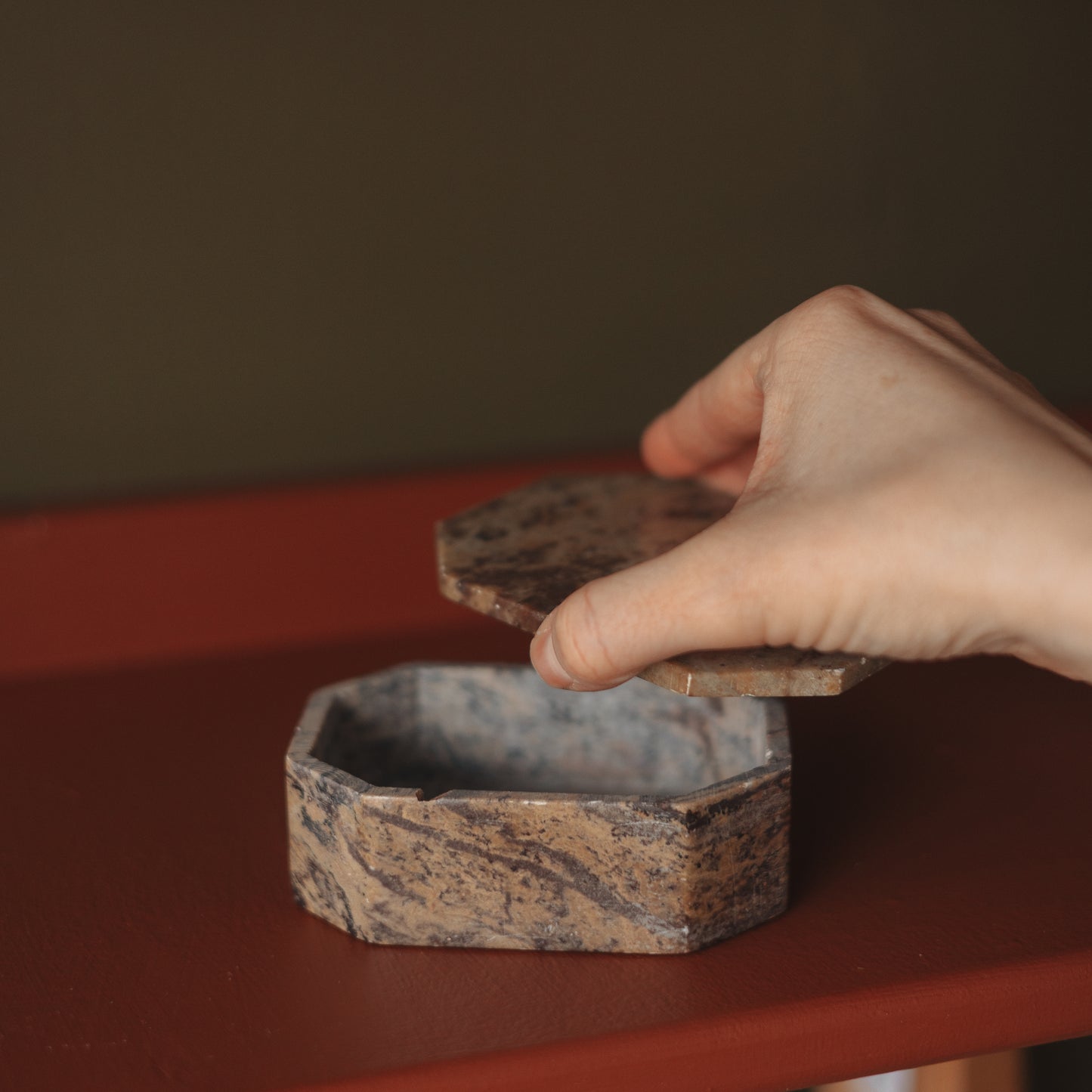 Rectangular Stone Trinket Box