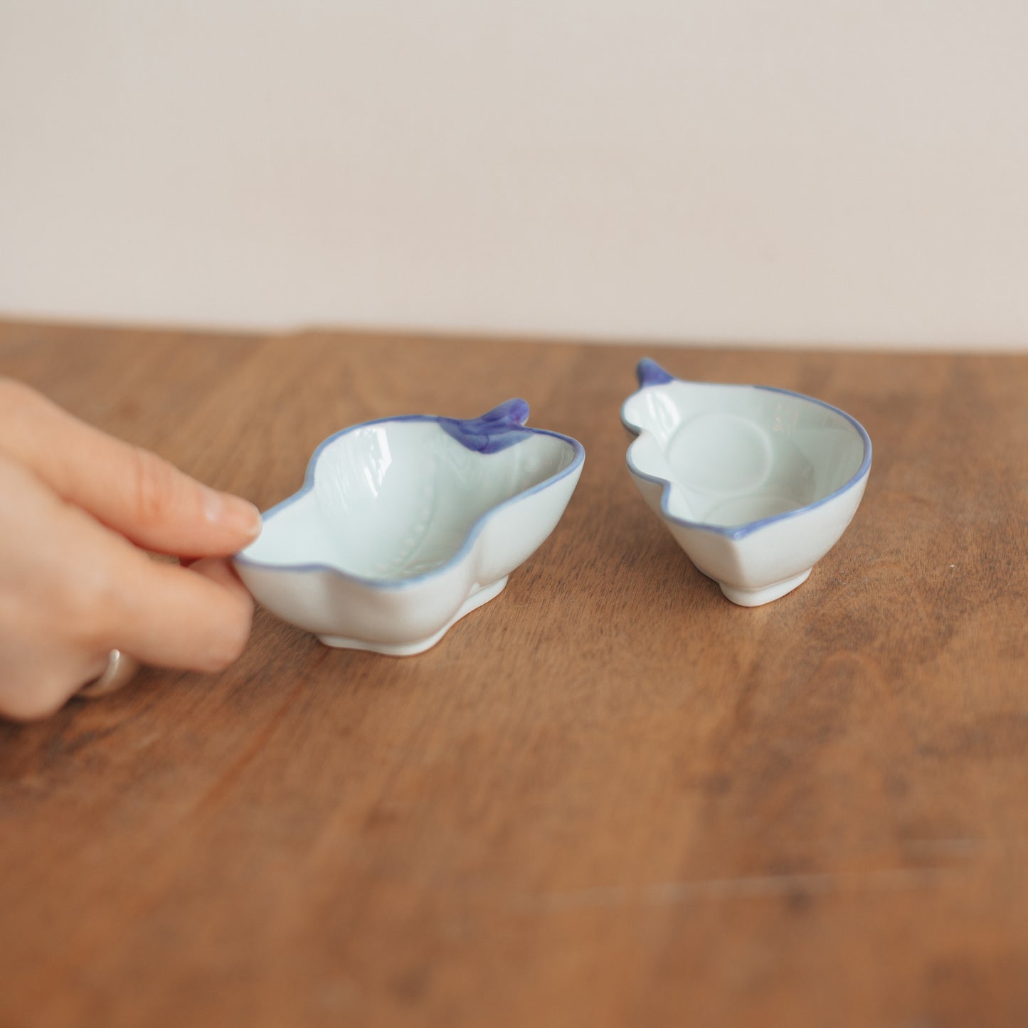 Pea and Pepper Ceramic Trinket  Dish Set