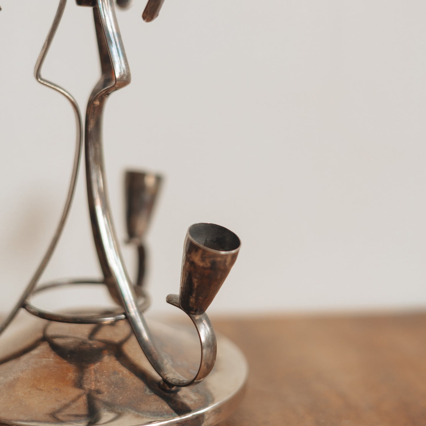 MCM Ornate Silver Candelabra