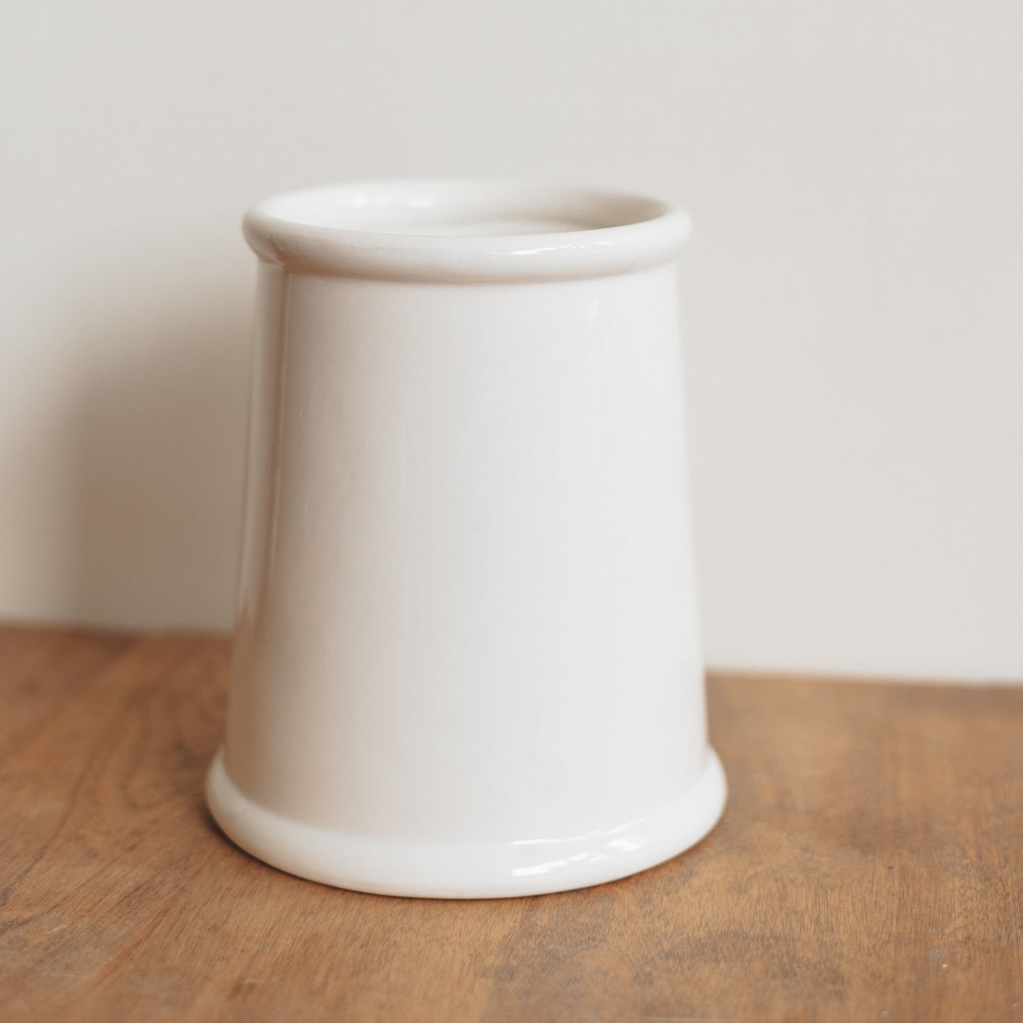 Large White Ceramic Utensil Crock