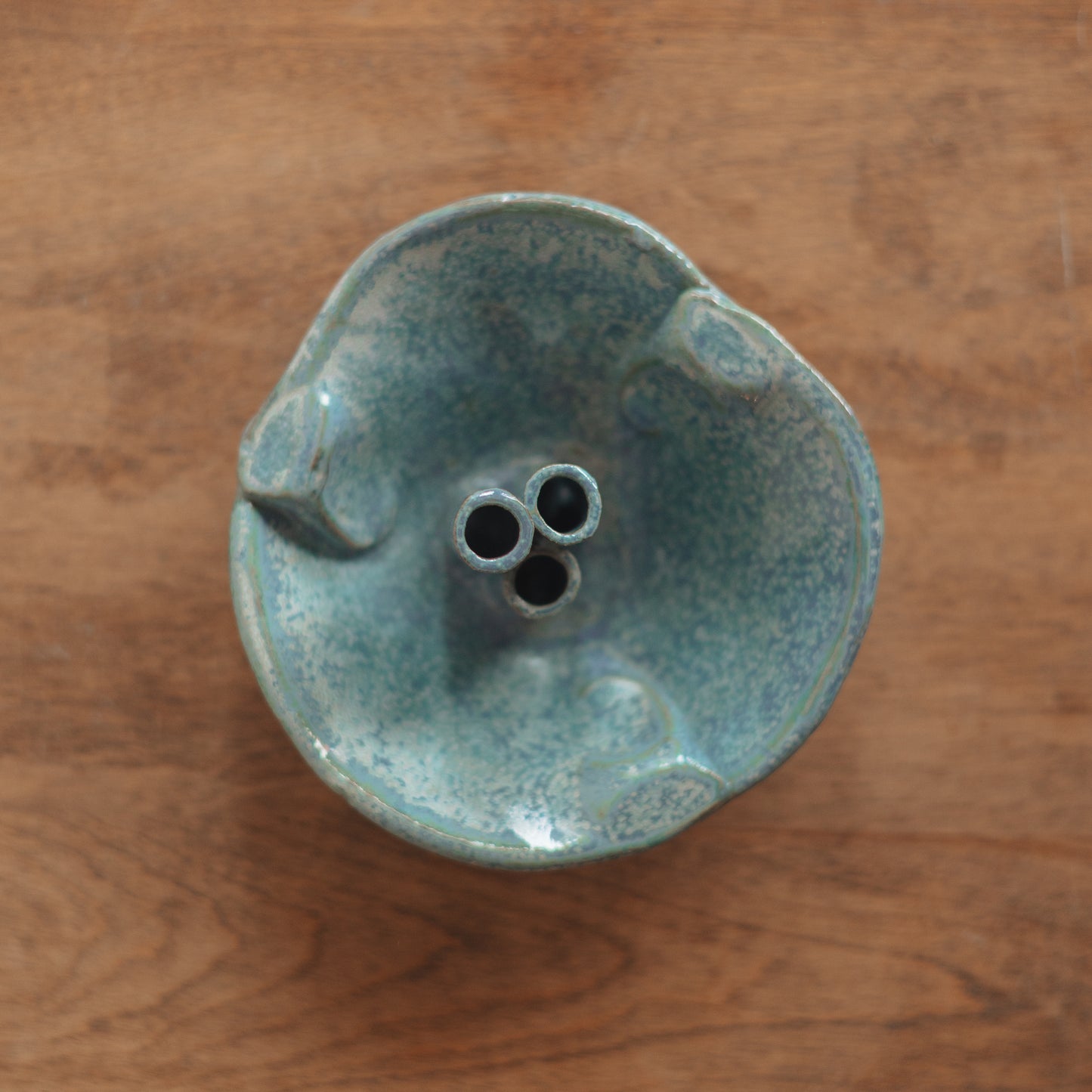 Blue Speckled Ikebana Studio Vase