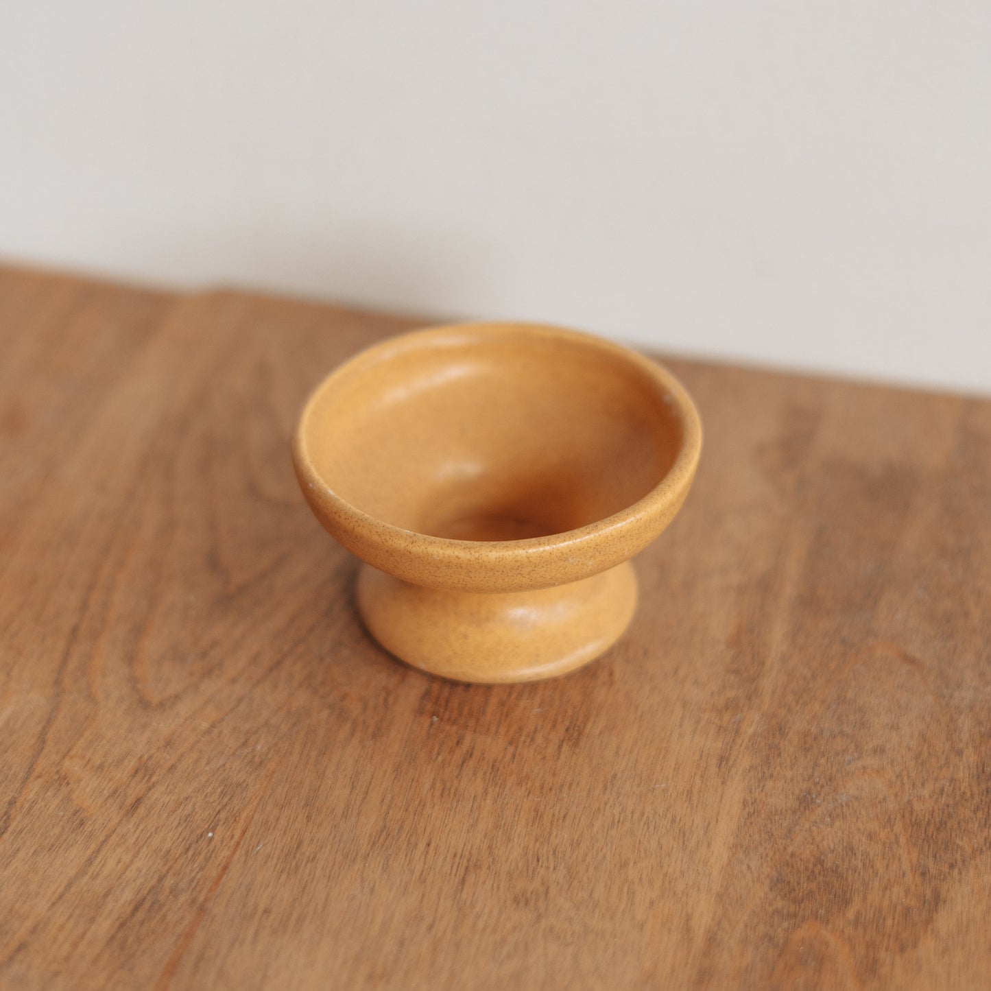 Small Golden Pottery Trinket Dish/Candleholder