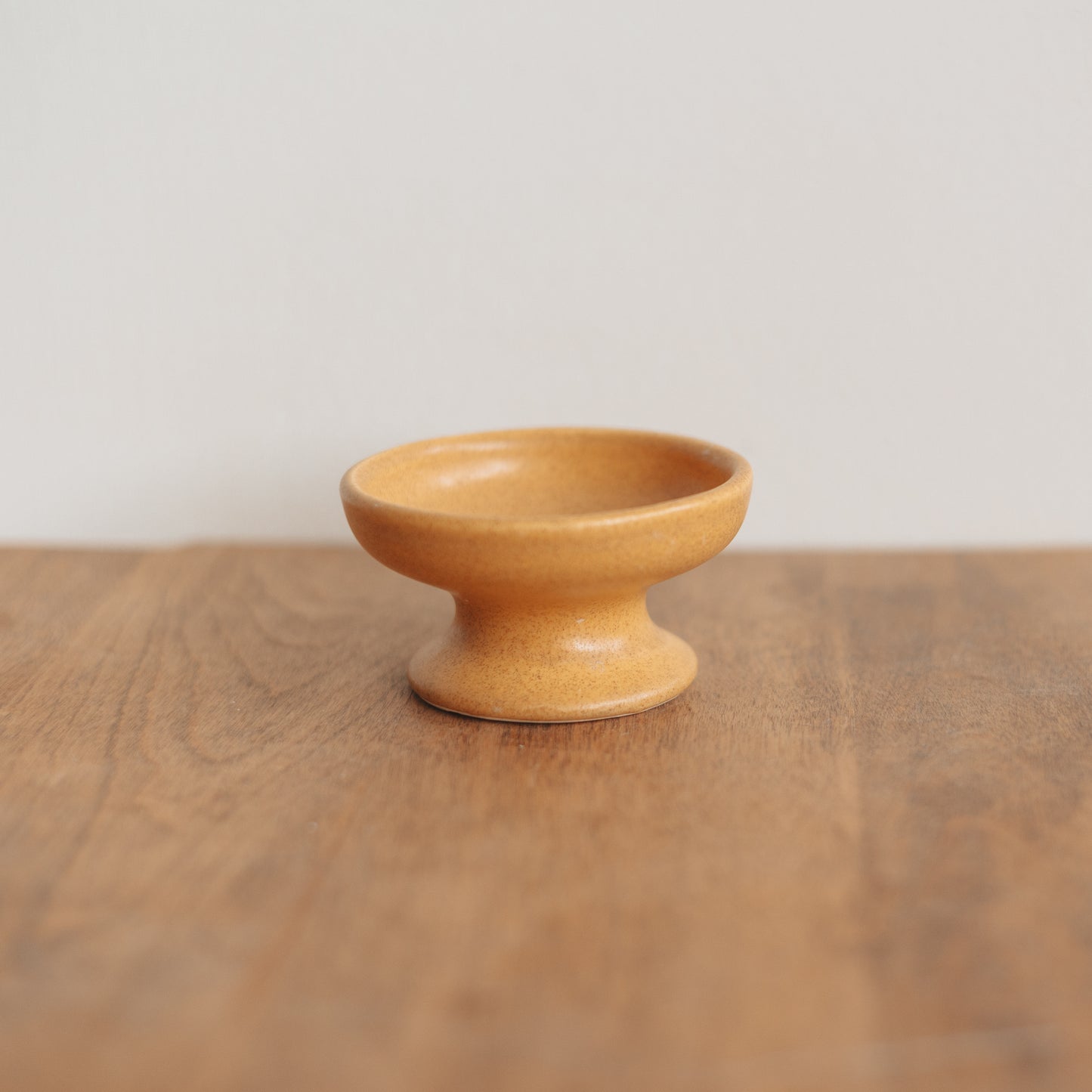 Small Golden Pottery Trinket Dish/Candleholder