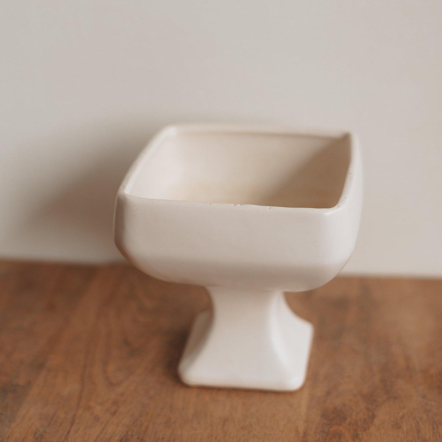 Soft White Pedestal Vase