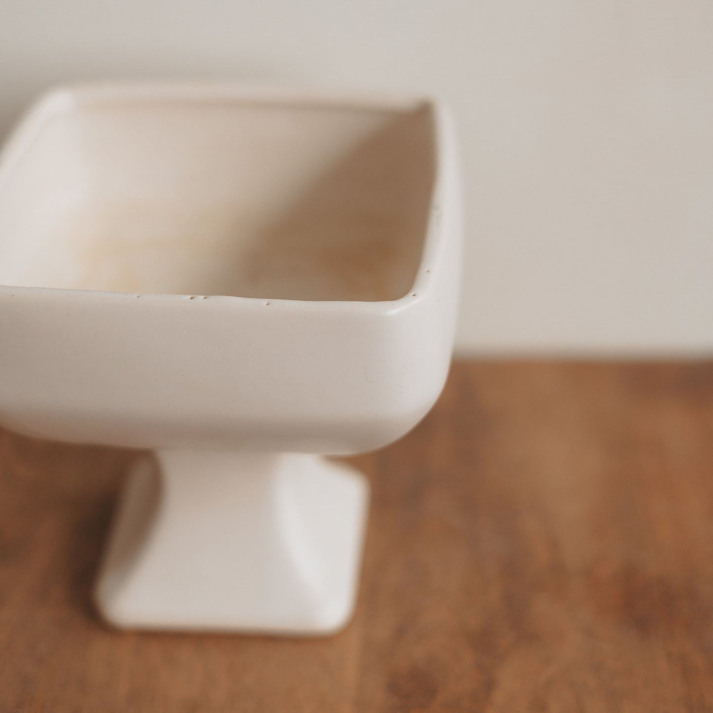 Soft White Pedestal Vase