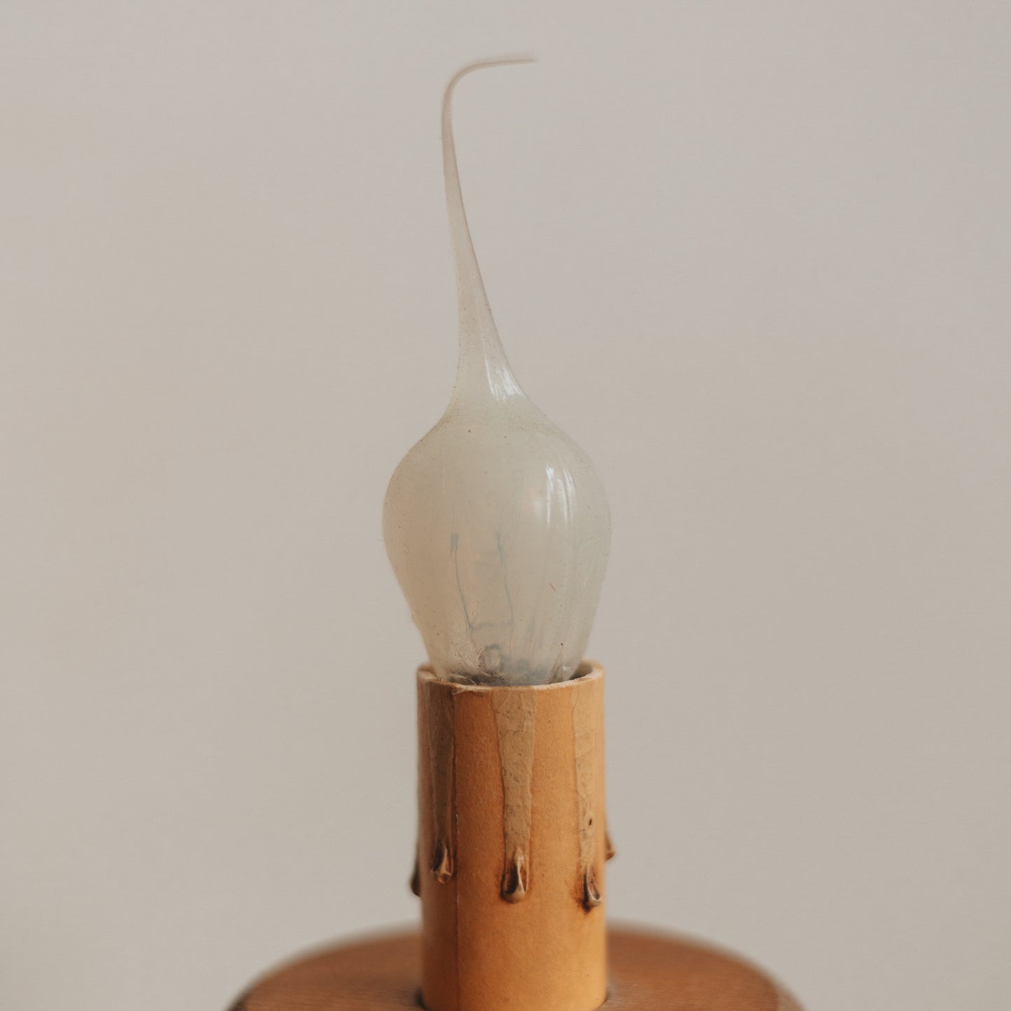 Wooden Spool Candle Lamp