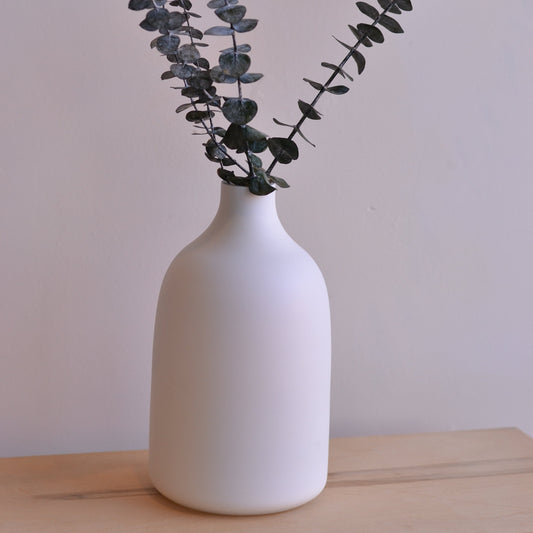 Dune Vases | White Matte Cylinder Vase