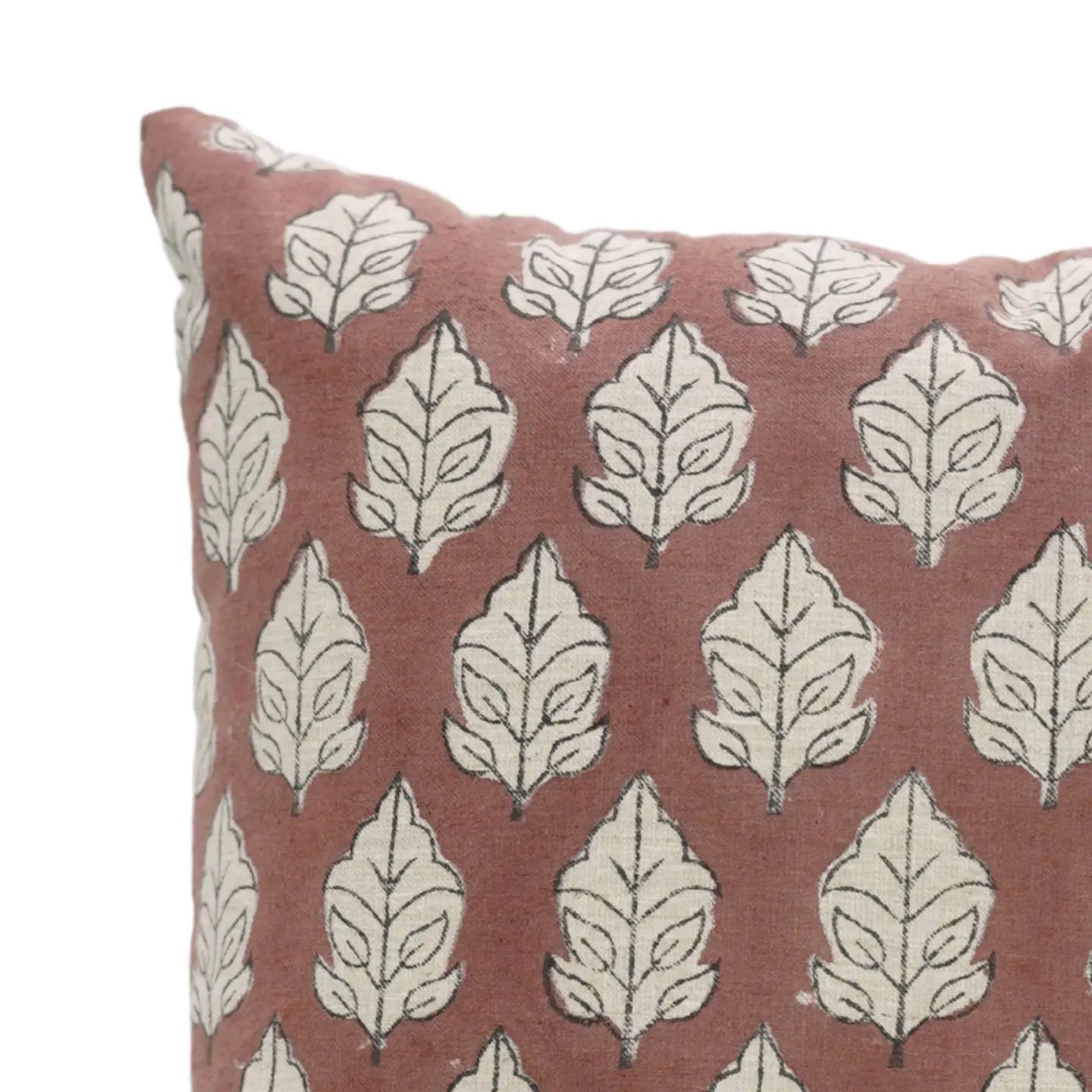Dune Pillows | Artistic Block Print Pillow, Mayur Pattern, 14”