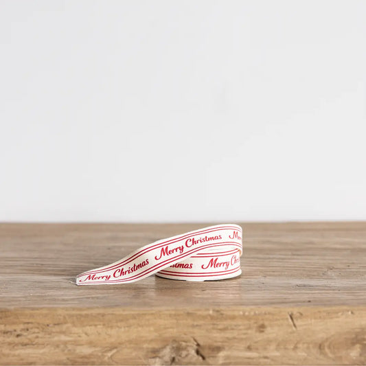 Luxe B Co  | Red Merry Christmas Ribbon, Wide