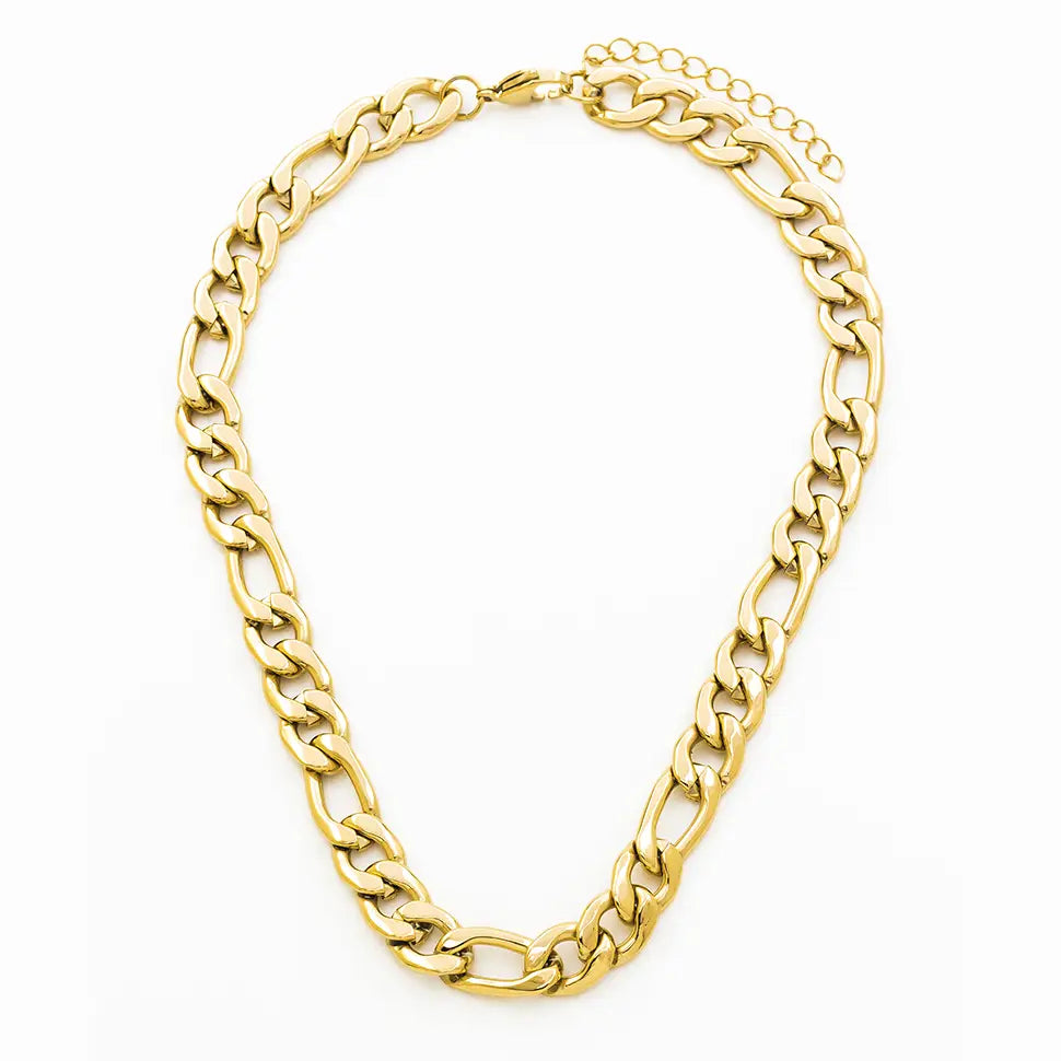 Bijoux 7bis | Steel Chain Large and Small Mesh Necklace