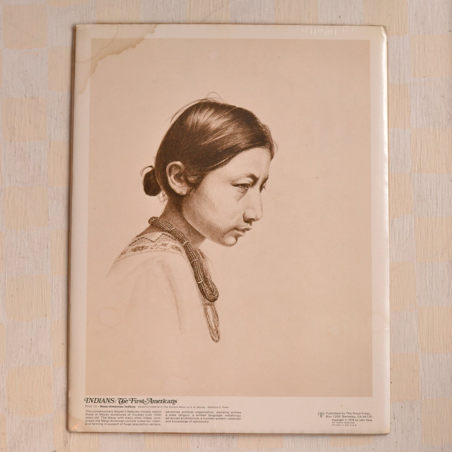 Vintage The First Americans Art Print, Meso-American Indians