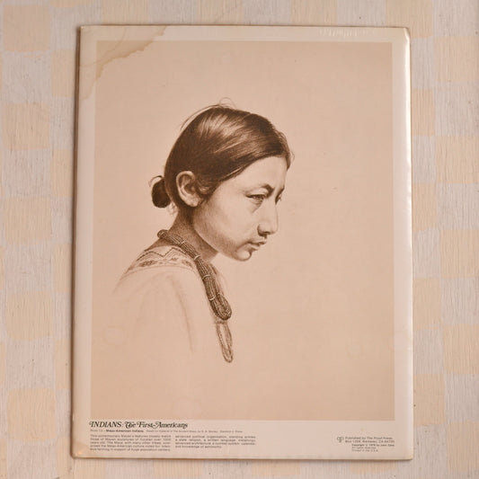 Vintage The First Americans Art Print, Meso-American Indians